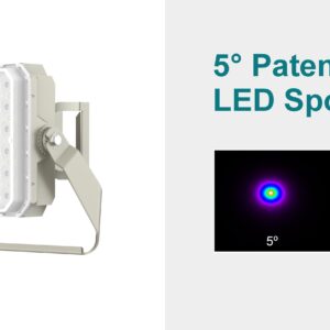 Luminaria LED deportiva G24 para estadios con haz ultra estrecho de 5 grados