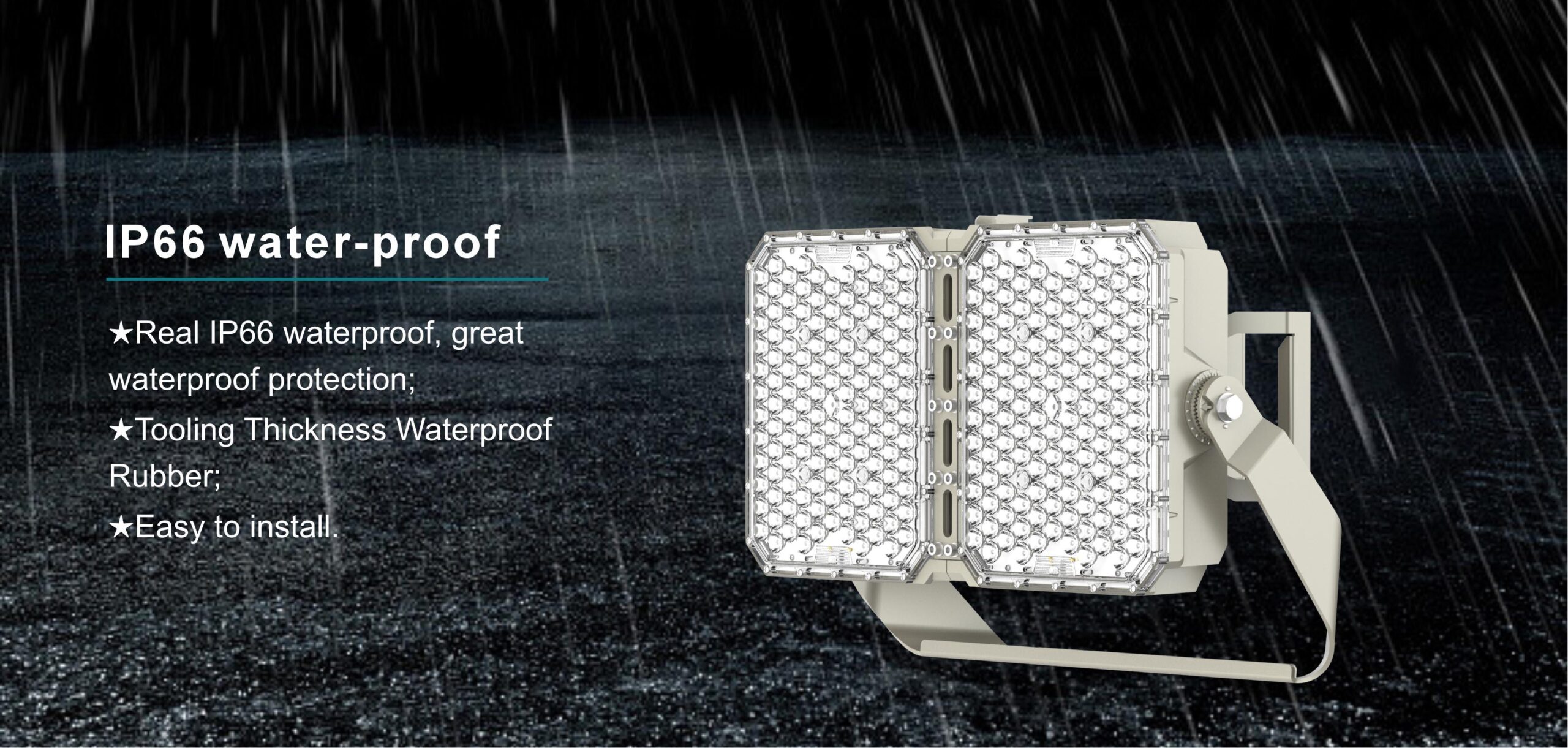 Luminaria LED deportiva G24 IP66 para estadios y aplicaciones exteriores